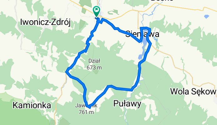 Rymanów - podkarpackie on an bicycle