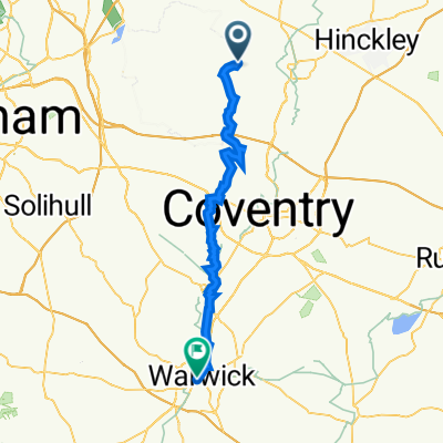 92 Hickman Road, Nuneaton to 2–12 Church St, Warwick