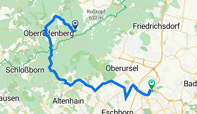 Route to Olof-Palme-Straße 31, Frankfurt