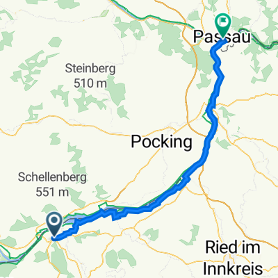 Quellenweg 2, Braunau am Inn nach Gottfried-Schäffer-Straße 6, Passau