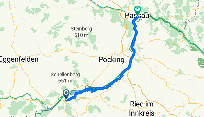 Quellenweg 2, Braunau am Inn nach Gottfried-Schäffer-Straße 6, Passau