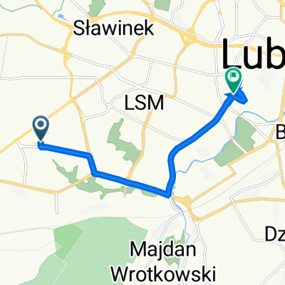 Zwycięska 3, Lublin do Prez G Narutowicza 36, Lublin