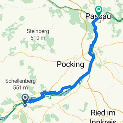 Laabstraße 115, Braunau am Inn nach Gottfried-Schäffer-Straße 6, Passau