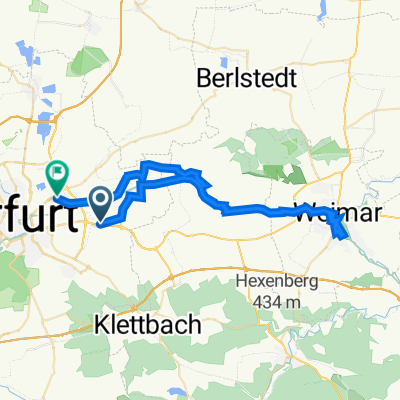 Weimarische Straße 117, Erfurt nach Meißener Weg 12, Erfurt