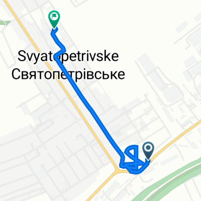 вулиця Київська 38, Святопетрівське to вулиця Миколи Амосова 63 c, Святопетрівське
