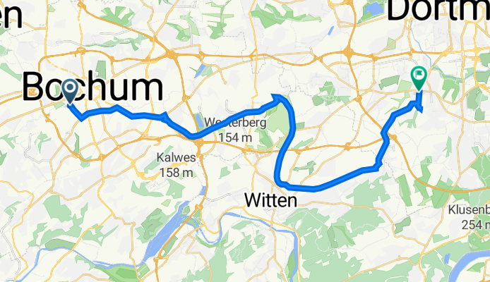 Bessemerstraße 30, Bochum nach Baroper Bahnhofstraße 11, Dortmund