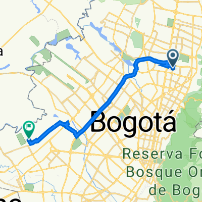 De Avenida Carrera 19 122-71, Bogotá a Calle 42a Sur 92-23, Bogotá