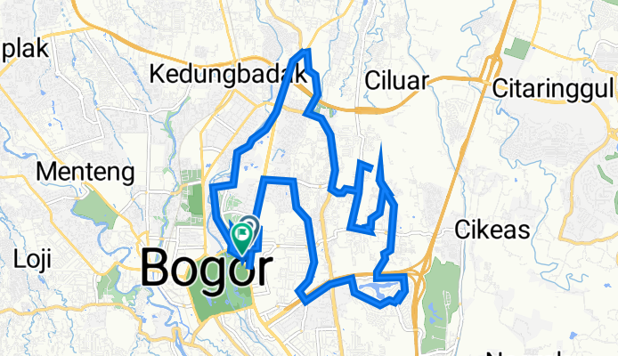 Jl. Pangrango, Kecamatan Bogor Tengah to Jalan Halimun 12, Kecamatan Bogor Tengah