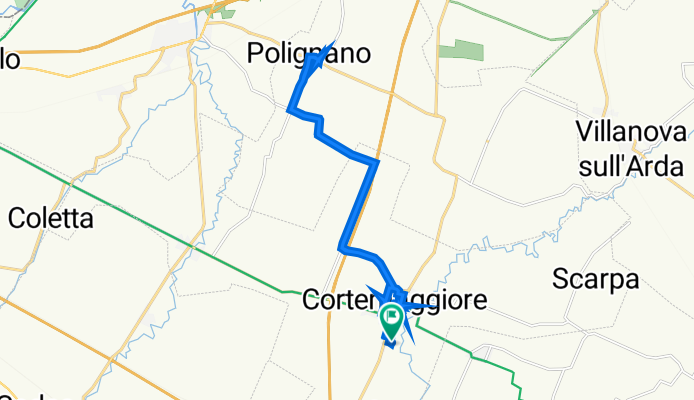 Da via Della Concordia 3, Cortemaggiore a Via Aldo Moro 5, Cortemaggiore