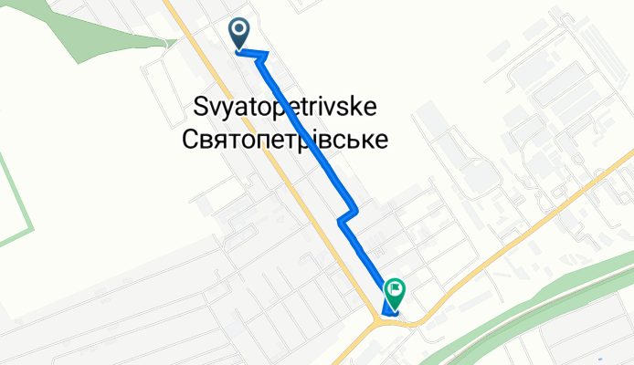 вулиця Польова 37, Святопетрівське to вулиця Центральна 185, Вишневе