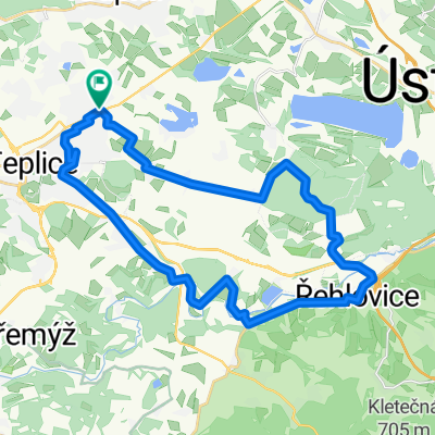 Teplice - výsypka - Hliňany - Teplice