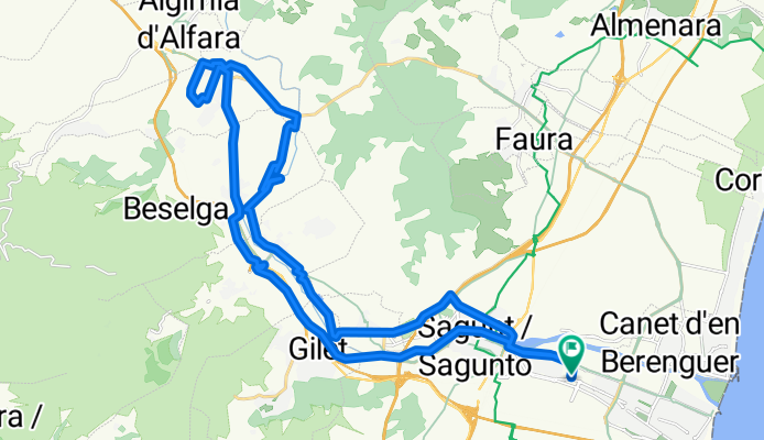 puerto sagunto-aqüeducte dels arcs-torres torres-puerto sagunto-