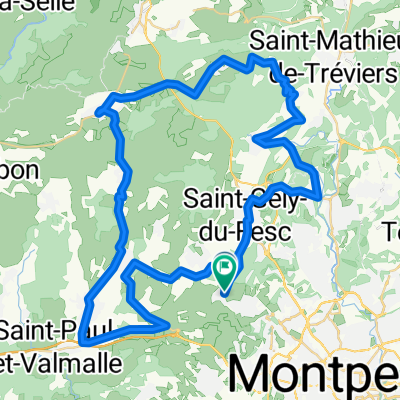 Sortie Grabels Prades 70km