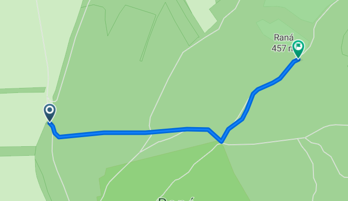 Raná - výstup vrchol ze západu 