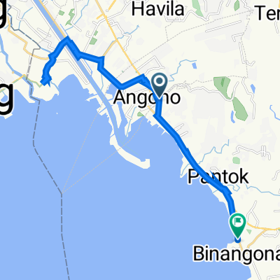 Route from Manila East Road 288, Angono