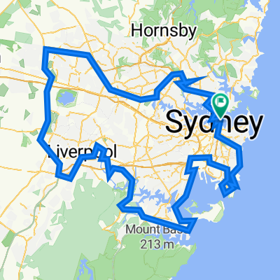 The Greater Sydney Bike Trail 230km