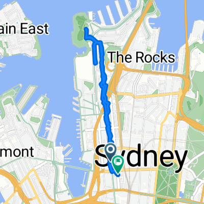 379-381 Kent St, Sydney to 176–220 Clarence St, Sydney