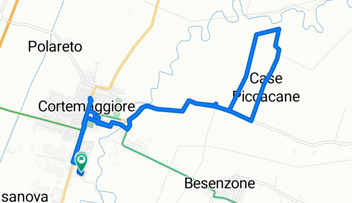 Da via Della Concordia 3, Cortemaggiore a Via Aldo Moro 5, Cortemaggiore