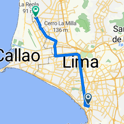 De Avenida Reducto 816, Miraflores a San Martín de Porres