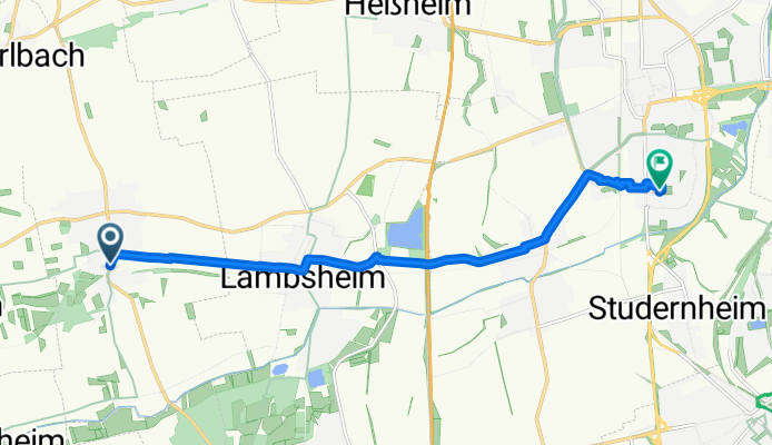 Speyerer Straße 13, Weisenheim am Berg nach Hanns-Fay-Straße 3, Frankenthal