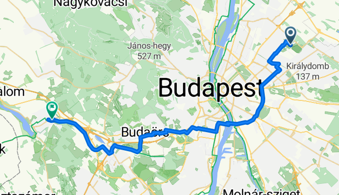 Útvonal innen: Zsókavár utca 61, Budapest