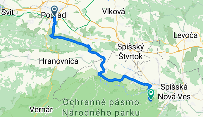 Poprad - Hrabušice - Smižany - Košiarny Briežok