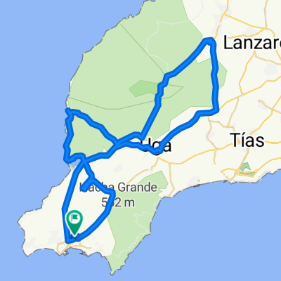 Von Playa Blanca 80 km
