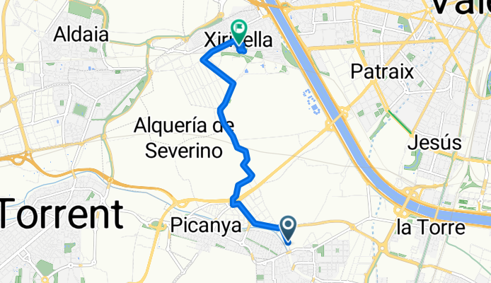 De Partida Cotelles 6, Paiporta a Avinguda de la Verge dels Desemparats 2, Xirivella