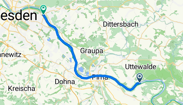 Elbe Stadt Wehlen - Blaues Wunder