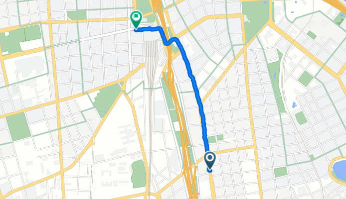 De 1042 Montes de Oca Manuel Av., Buenos Aires a Avenida Brasil 1170, Buenos Aires