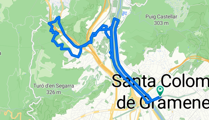 De Passeig de Llorenç Serra 22, Santa Coloma de Gramenet a Passeig de Llorenç Serra 27, Santa Coloma de Gramanet