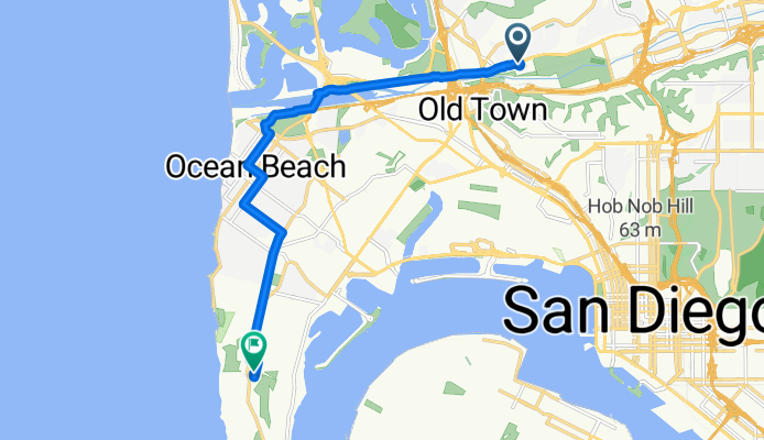 5603 Friars Rd, San Diego to 53570 Hull St, San Diego