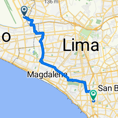 De Pasaje 7, Callao a Avenida Andrés Avelino Cáceres 154, Miraflores