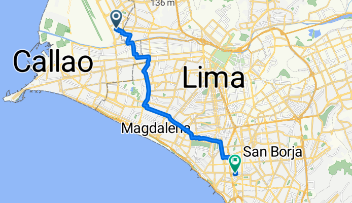 De Pasaje 7, Callao a Avenida Andrés Avelino Cáceres 154, Miraflores