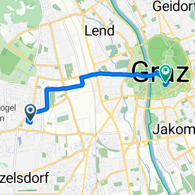 Tyroltgasse 22, Graz nach Jungferngasse 2, Graz