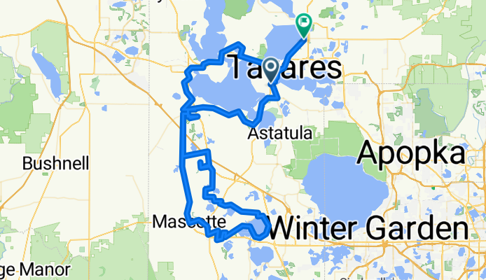 Clermont, Lk Desire hockey home,Royal Highlands, Arl Ridge,Tavares, Lk Shoreloop, back to Clermont