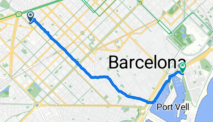 Carrer de Londres, 51–57, Barcelona a Plaça de Pau Vila, 27–39, Barcelona