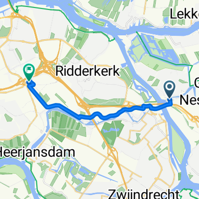 Dam 4, Alblasserdam naar Krommeweg 1A, Ridderkerk