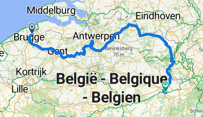 Flandern Radweg / Damme-Liege / Start Ravel Radweg