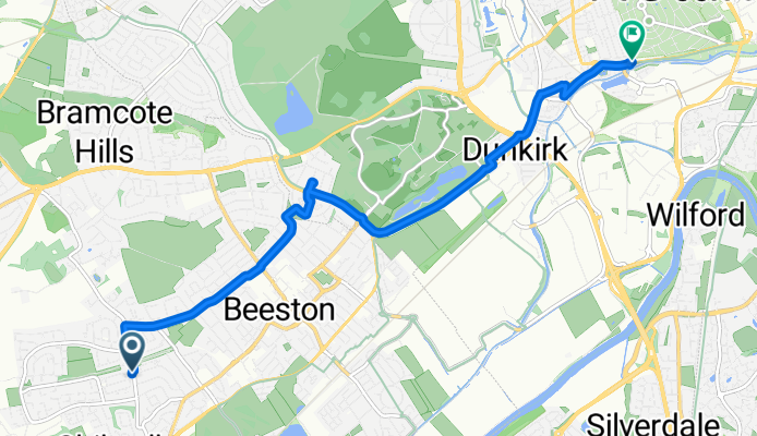 69 Bramcote Lane, Nottingham to 82 Castle Blvd, Nottingham