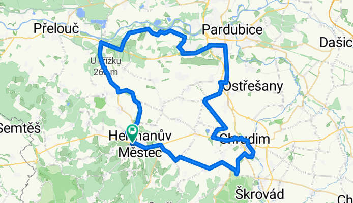 Hermanov Mestec- Pardubice-Valy-Hermanov Mestec