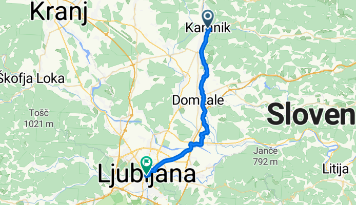 mesta: Kamnik - Ljubljana (pred 13 leti)