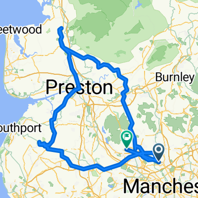 Radcliffe- Burscough-Garstang-Radcliffe