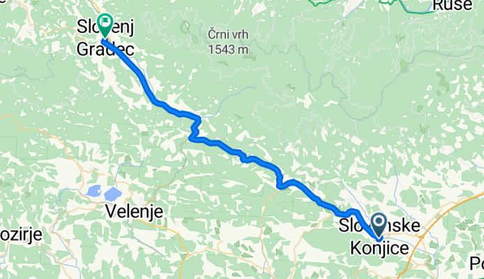 mesta: Slovenske Konjice - Slovenj Gradec