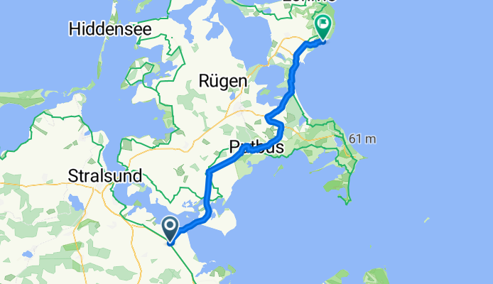 Sassnitz - Putbus - Glewitz - Stahlrode - Reinberg