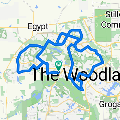 Woodlands 49k Ride with Few and Safe Left Turns