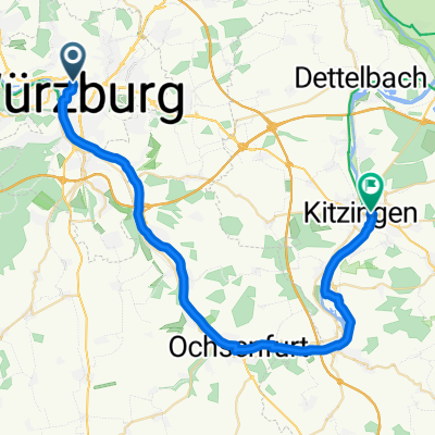 Würzburg - Kitzingen über Ochsenfurt