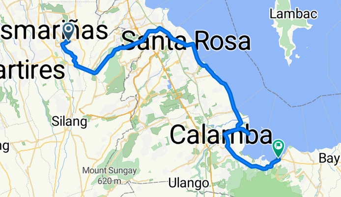Dasma to Los Baños (for 1st 100km roundtrip - mostly Flat)