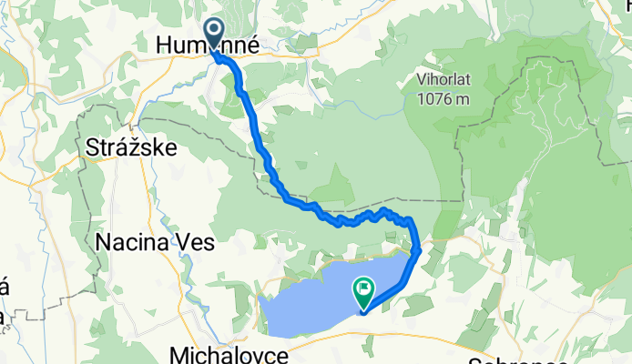 Humenné - Chlmec - Porúbka - Jovsa / Lúčky (Šírava hrádza)