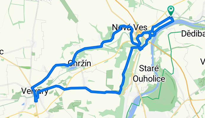 Mlčechvosty-Uhy-Velvary-Nová Ves-Mlčechvosty